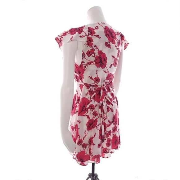 Free People Women's Size Small French Quarter Floral Pink White Wrap Dress - Picture 7 of 15